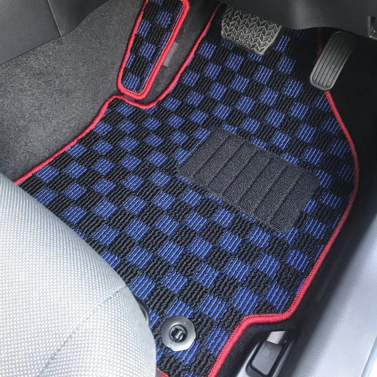 フロアマット【CHECKブルー】